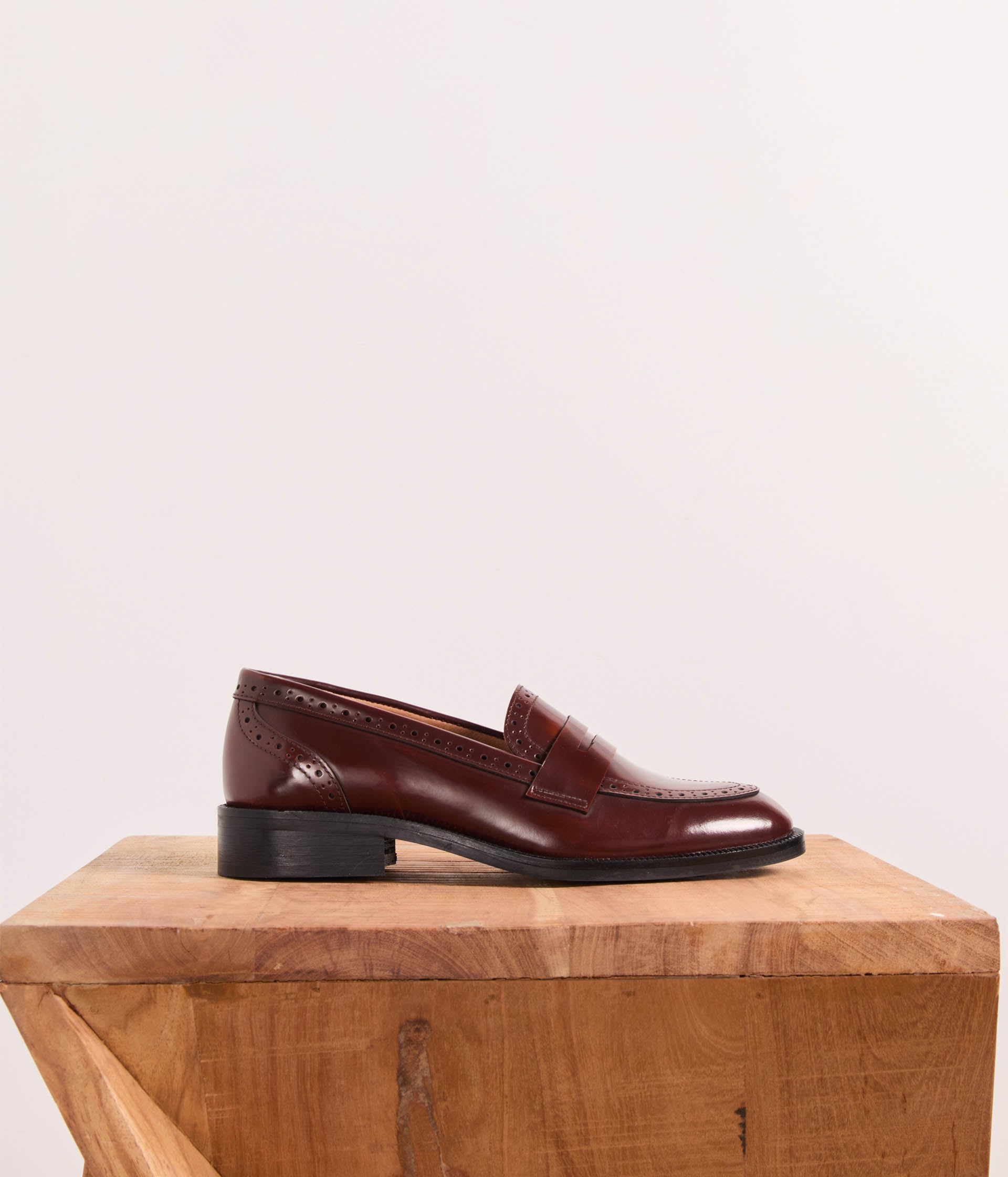 Ross brown leather loafers