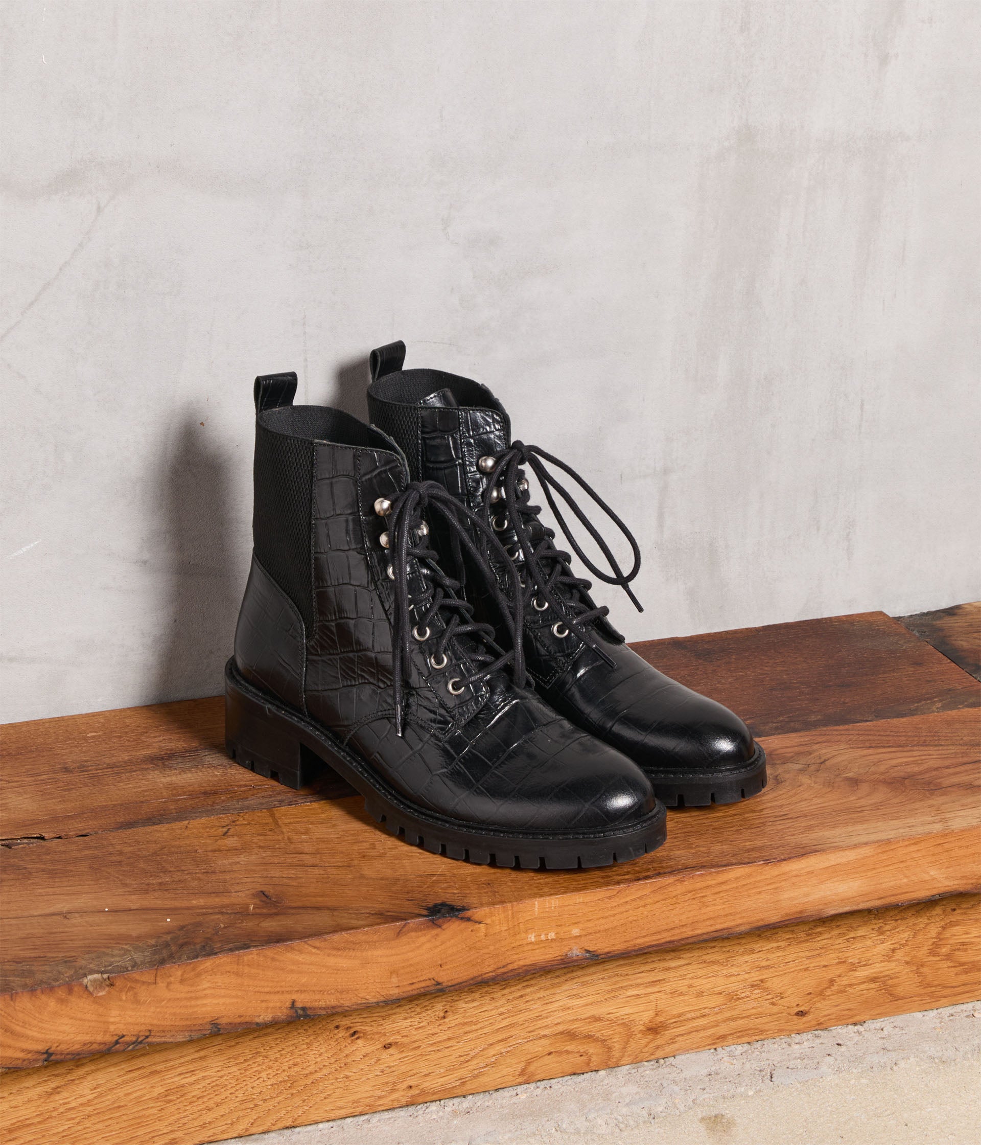 Boots femme lacets shop