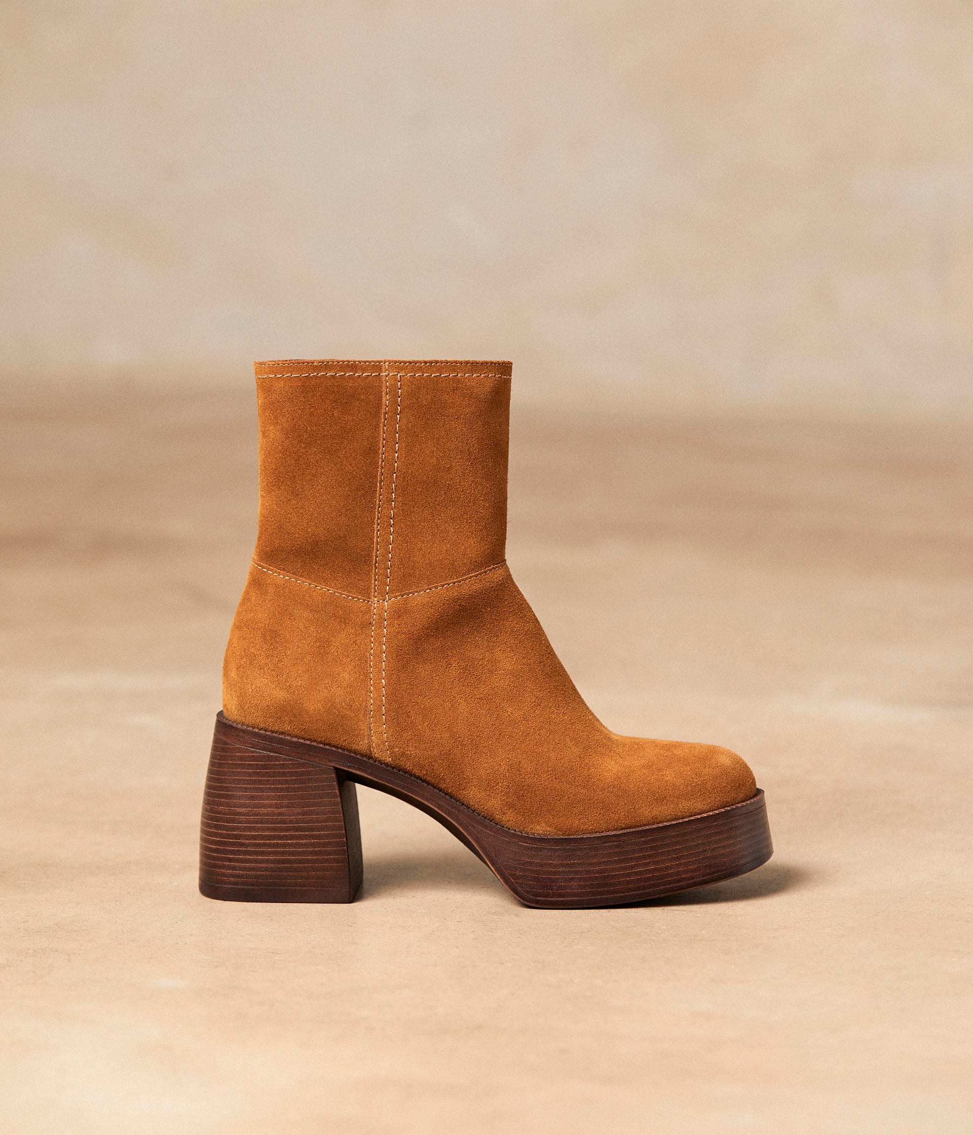 Amela camel suede boots