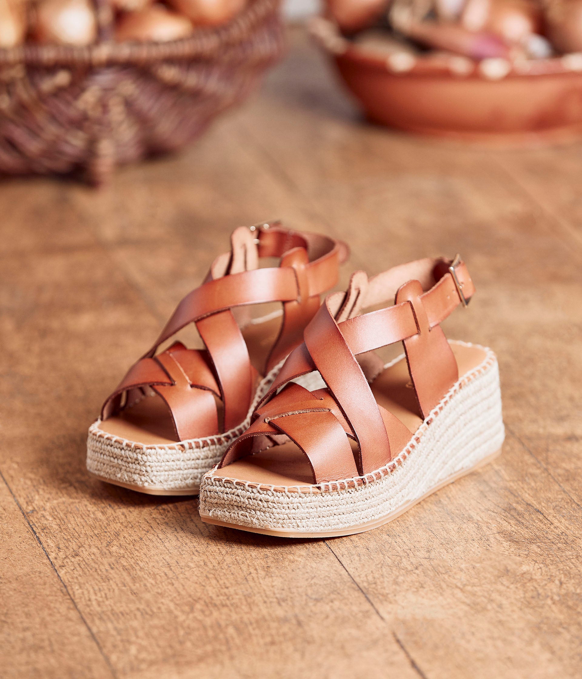Elise cognac espadrilles